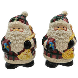 Jay Santa Salt And Pepper Shakers 4" Christmas Table Decorations Collectible